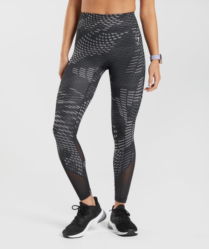 Legginsy Gymshark Sportowe Biegania Damskie Czarne | PL 492HXL